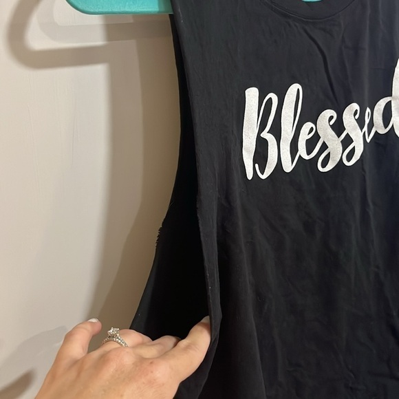 ⭐️6 for $35 - Mix and Match⭐️ Blessed Crop top - Picture 2 of 3